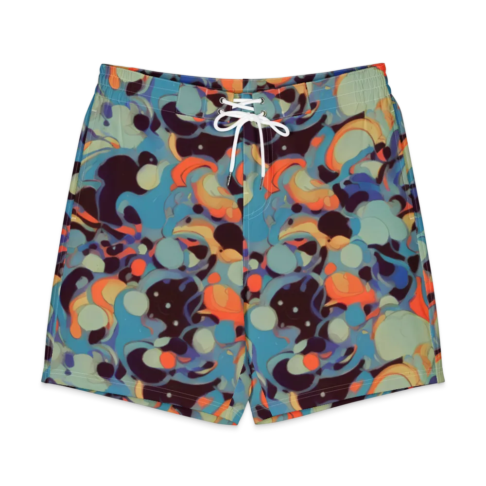 Coral Undertow on Men's Board Shorts — Front