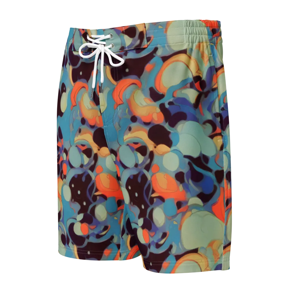 Coral Undertow on Men's Board Shorts — Front
