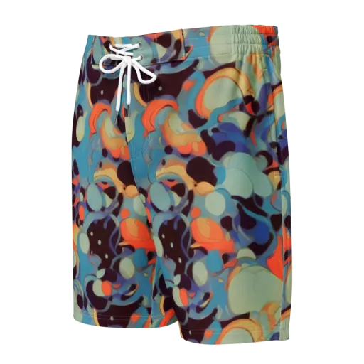 Coral Undertow on a Men's Board Shorts