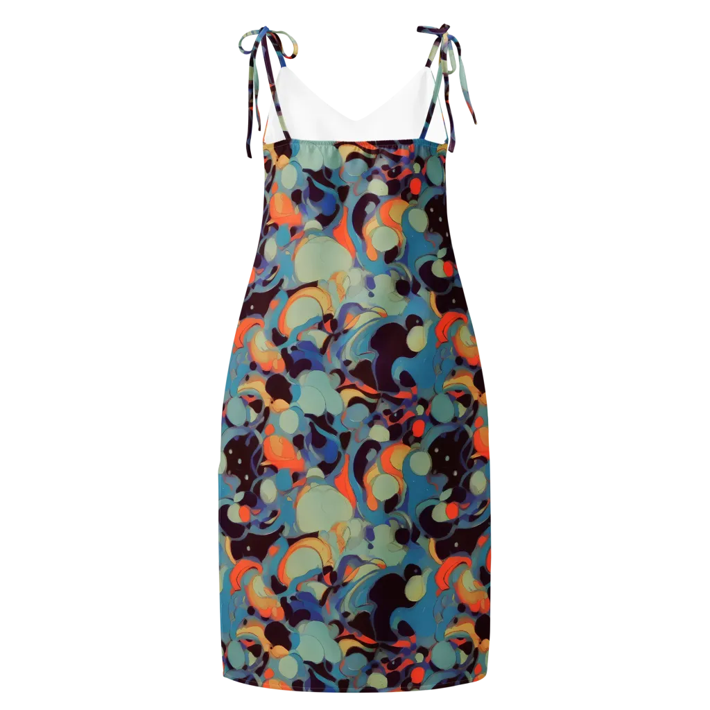 Coral Undertow on Slip Dress — Back