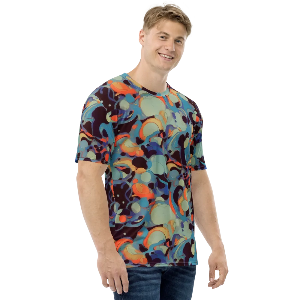 Coral Undertow on Men's Crew Neck T-Shirt — Right