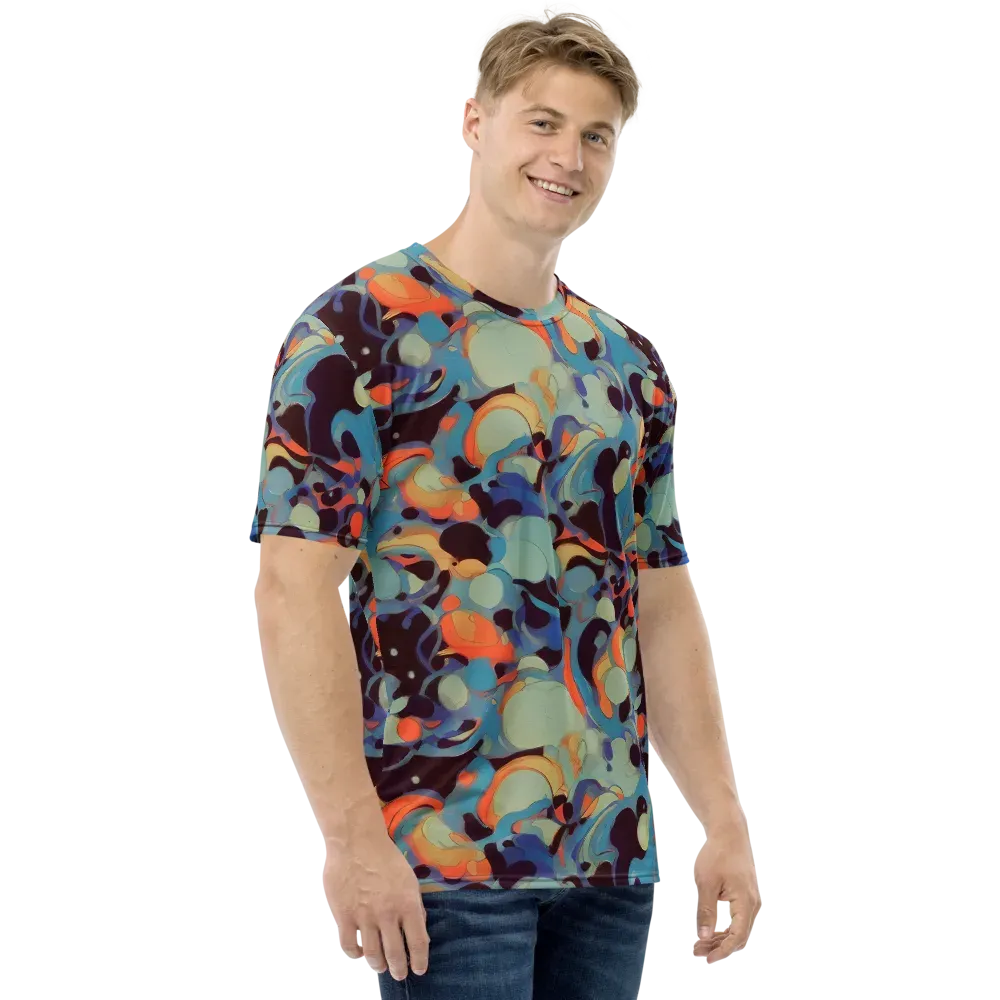 Coral Undertow on Men's Crew Neck T-Shirt — Right
