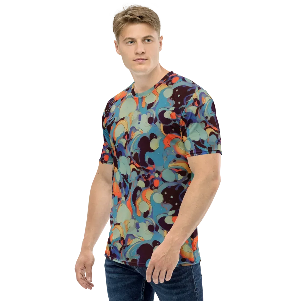 Coral Undertow on Men's Crew Neck T-Shirt — Left