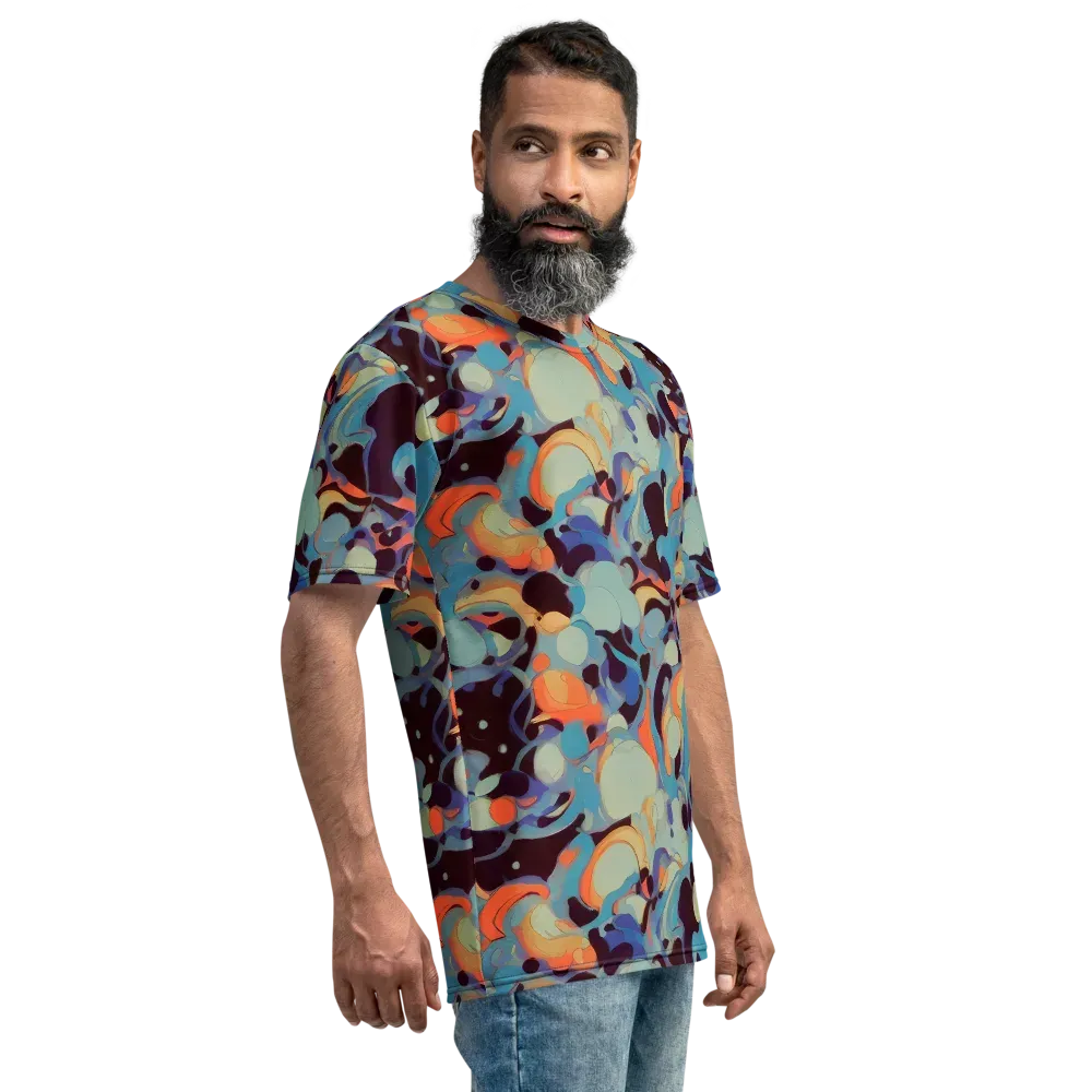 Coral Undertow on Men's Crew Neck T-Shirt — Right