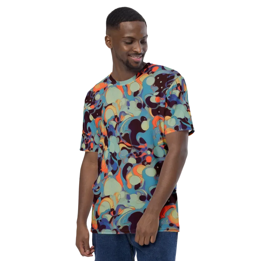 Coral Undertow on Men's Crew Neck T-Shirt — Left