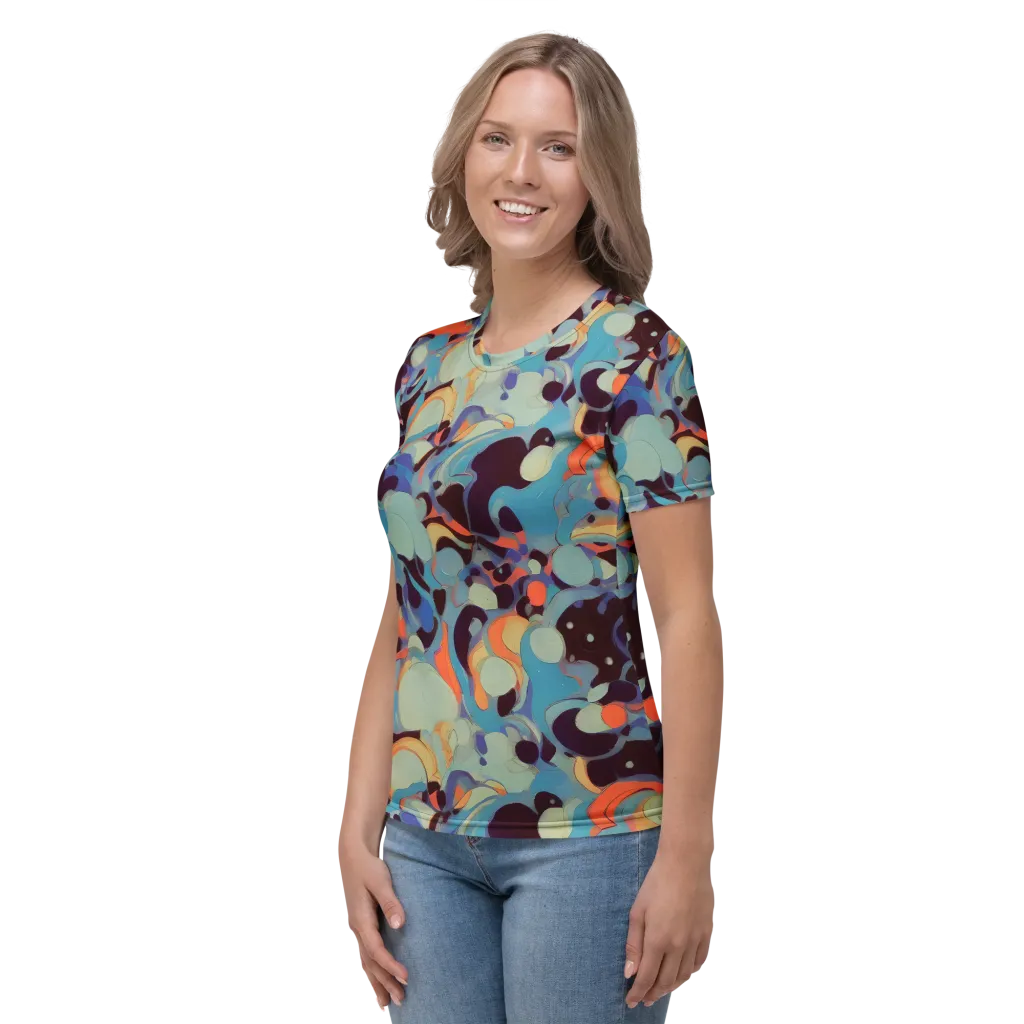 Coral Undertow on Women's Crew Neck T-Shirt — Left