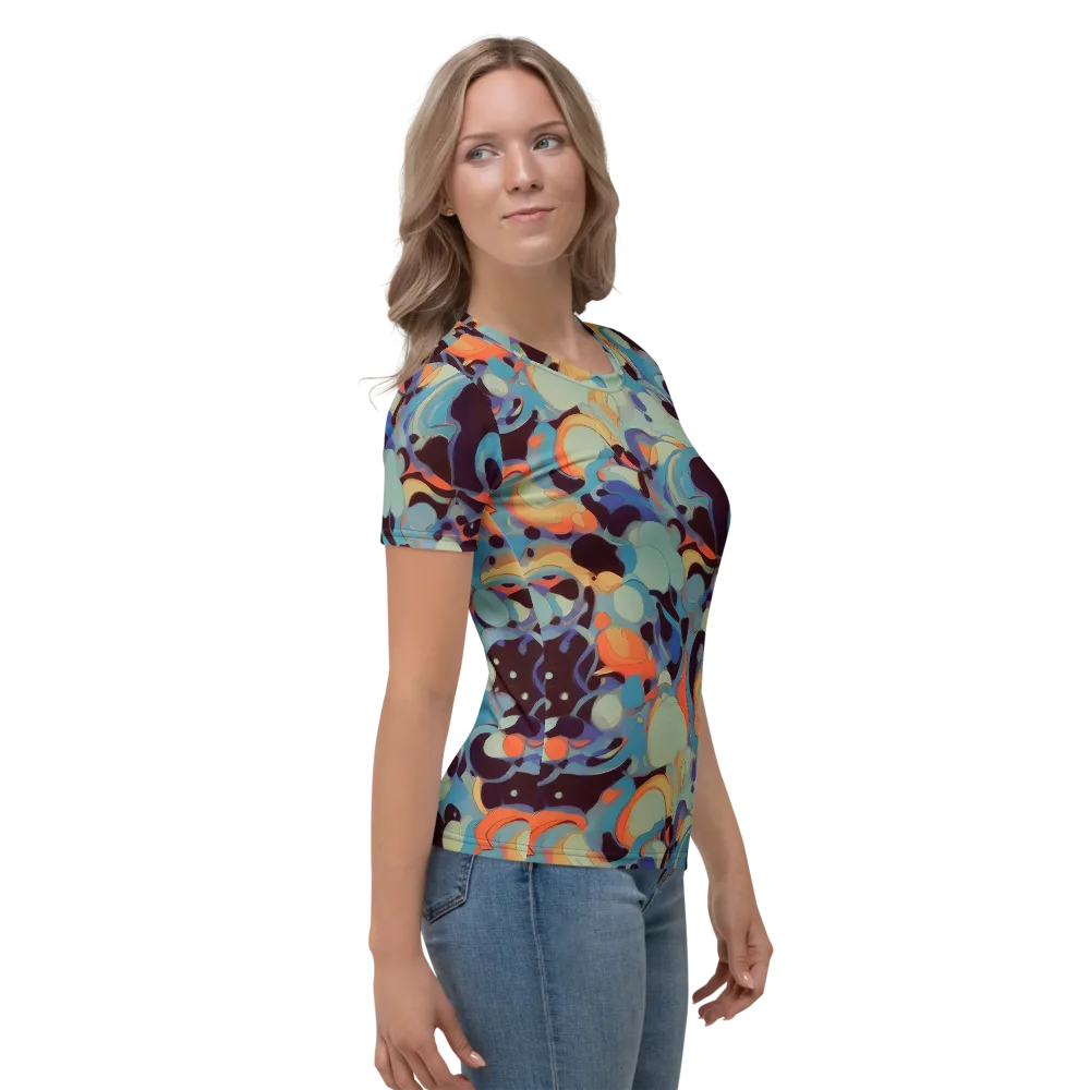 Coral Undertow on Women's Crew Neck T-Shirt — Right