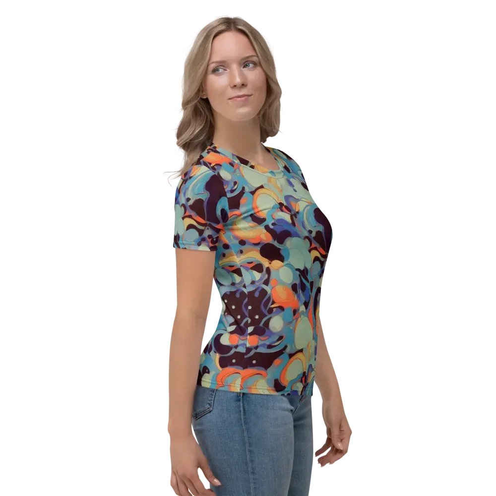 Coral Undertow on Women's Crew Neck T-Shirt — Right