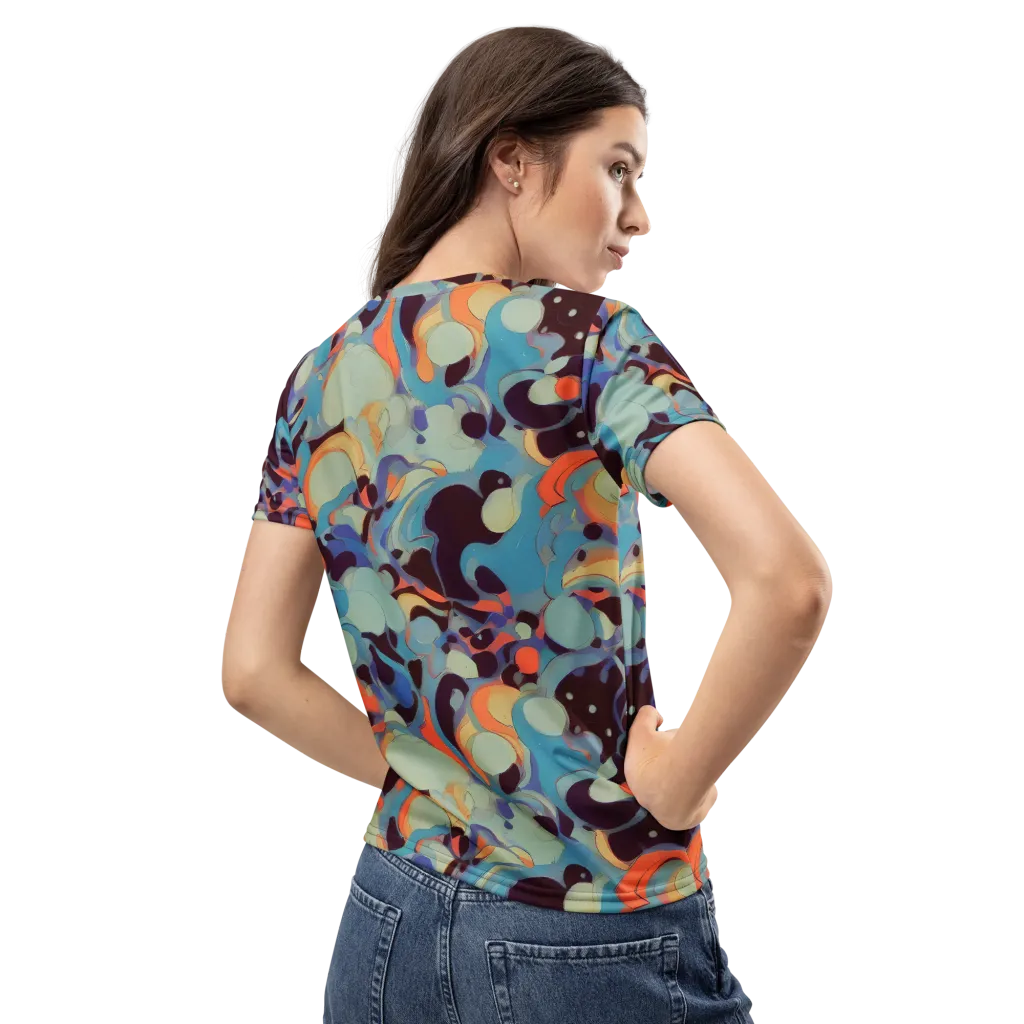Coral Undertow on Women's Crew Neck T-Shirt — Back