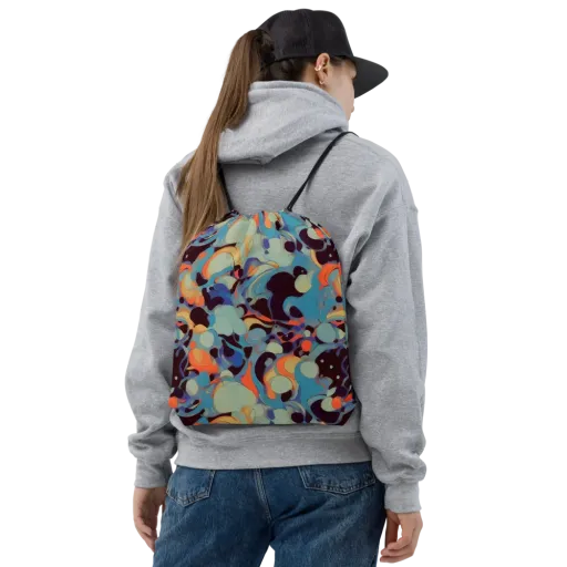Coral Undertow on a Drawstring Bag
