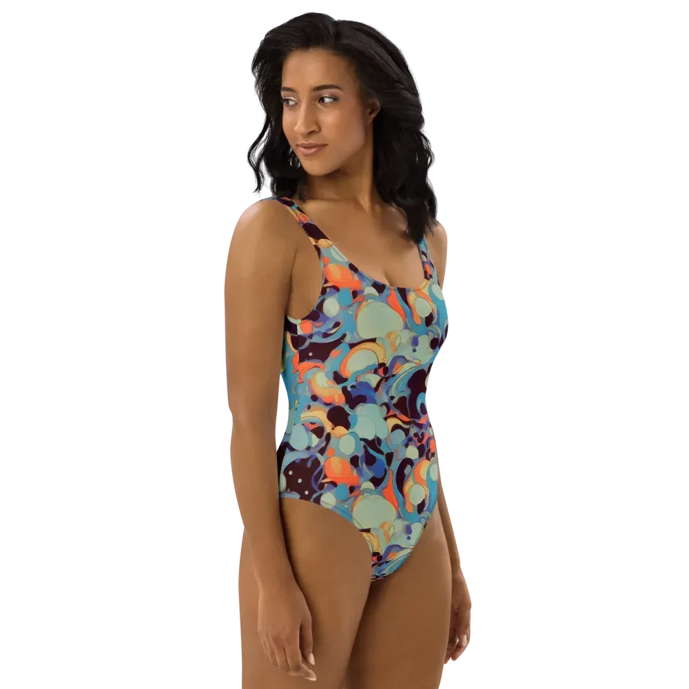 Coral Undertow on One-Piece Swimsuit — Right