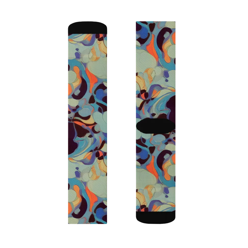 Coral Undertow on Socks — Left Sock