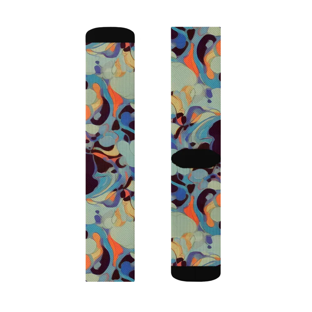 Coral Undertow on Socks — Right Sock