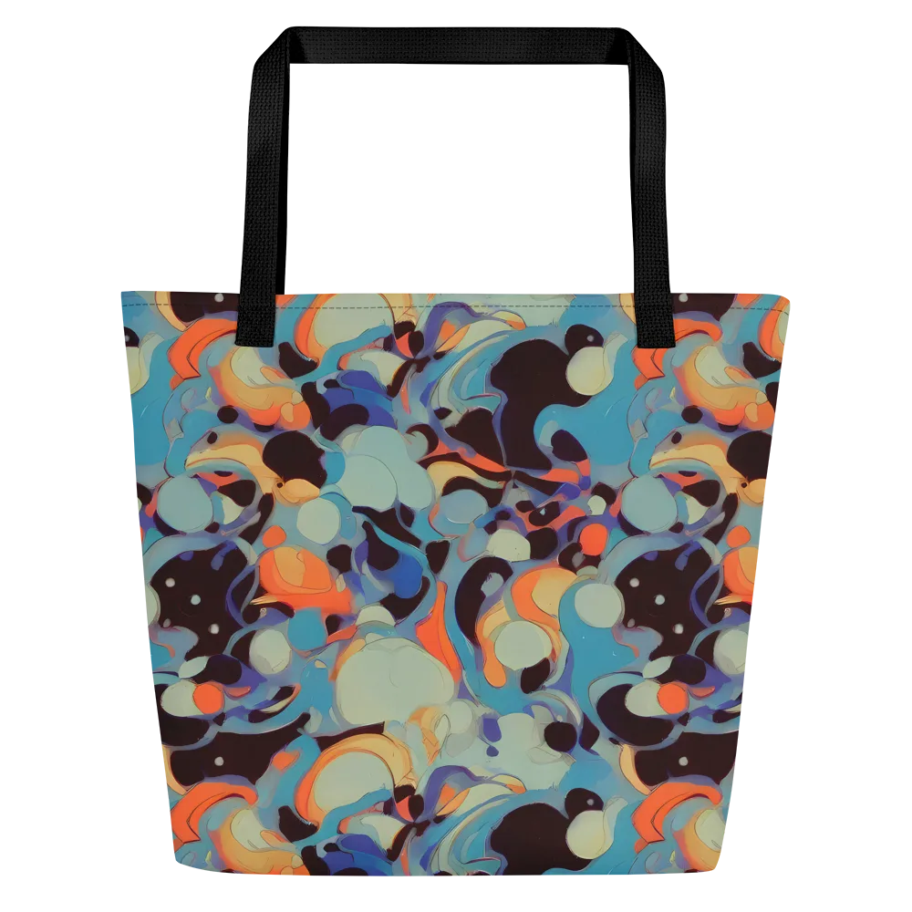 Coral Undertow on Large Tote Bag W/ Pocket — Front