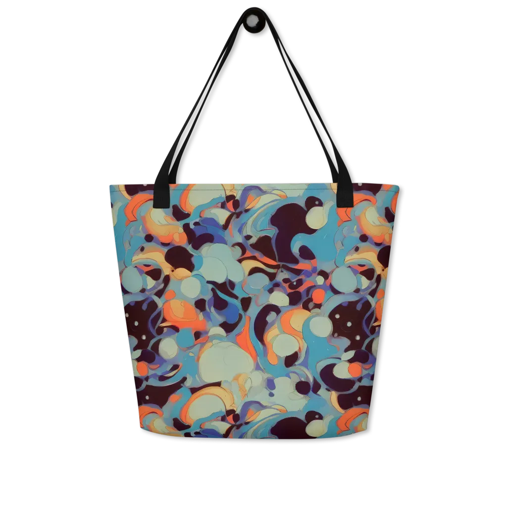 Coral Undertow on Large Tote Bag W/ Pocket — Front