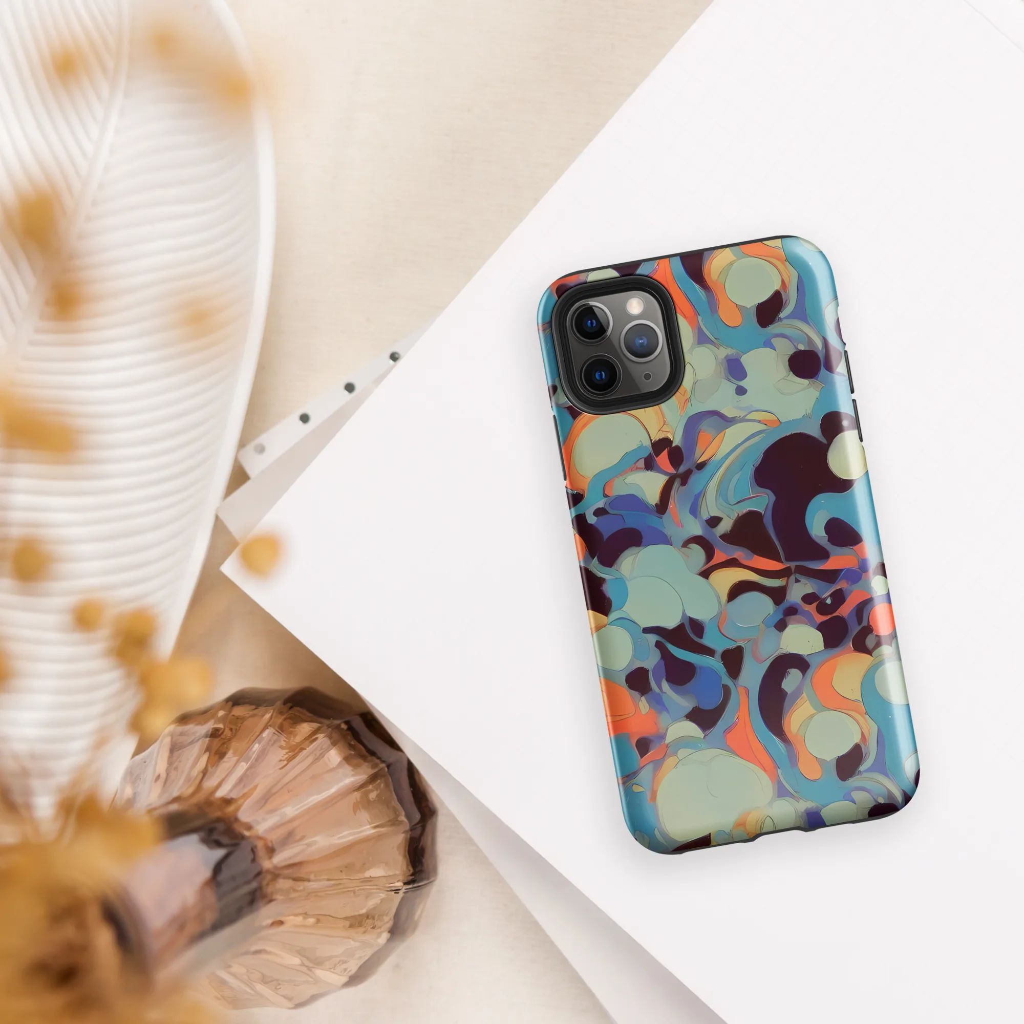 Coral Undertow on Tough Case for iPhone® — Front