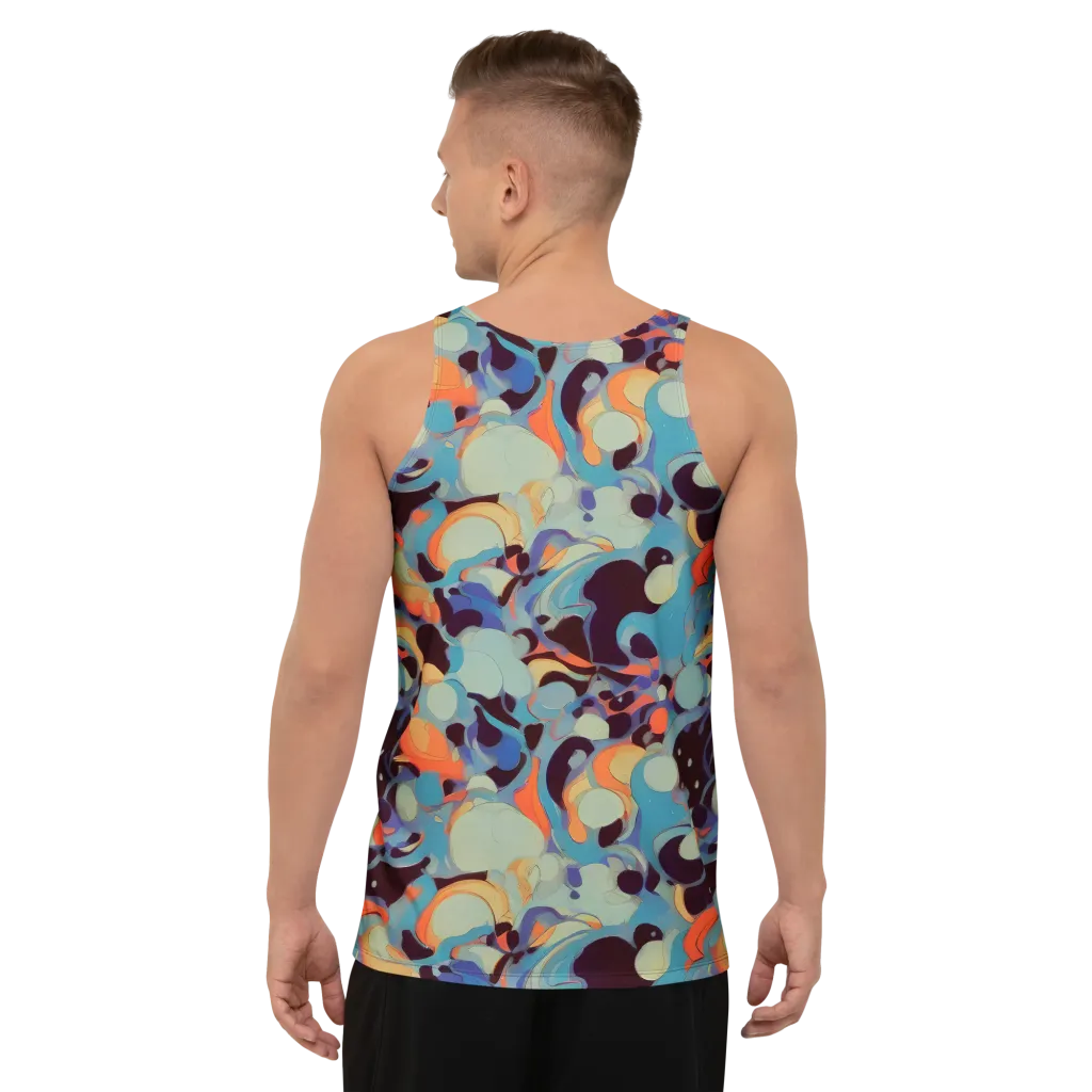 Coral Undertow on Men's Tank Top — Back