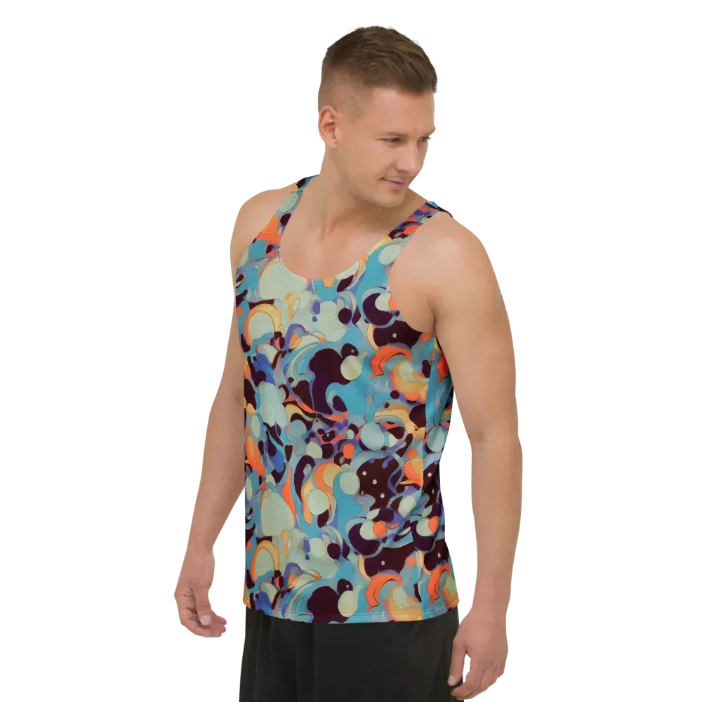 Coral Undertow on Men's Tank Top — Left Front
