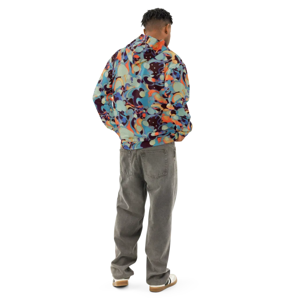 Coral Undertow on Cotton Hoodie — Back
