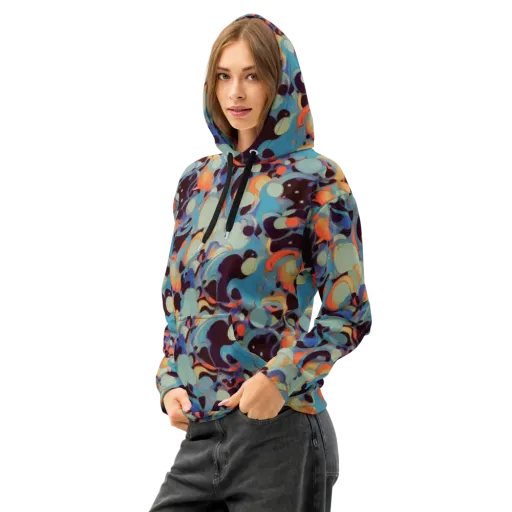 Coral Undertow on a Cotton Hoodie
