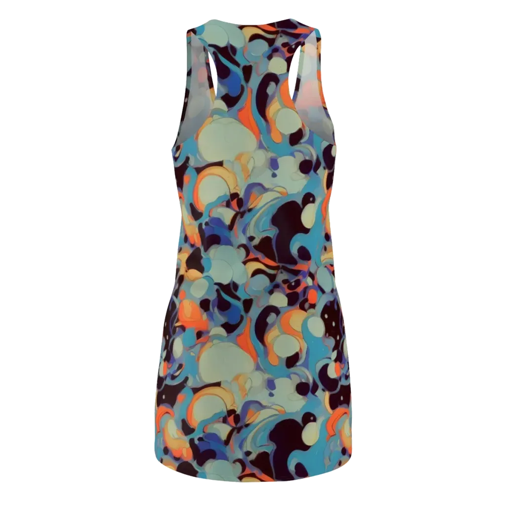 Coral Undertow on Racerback Dress — Back