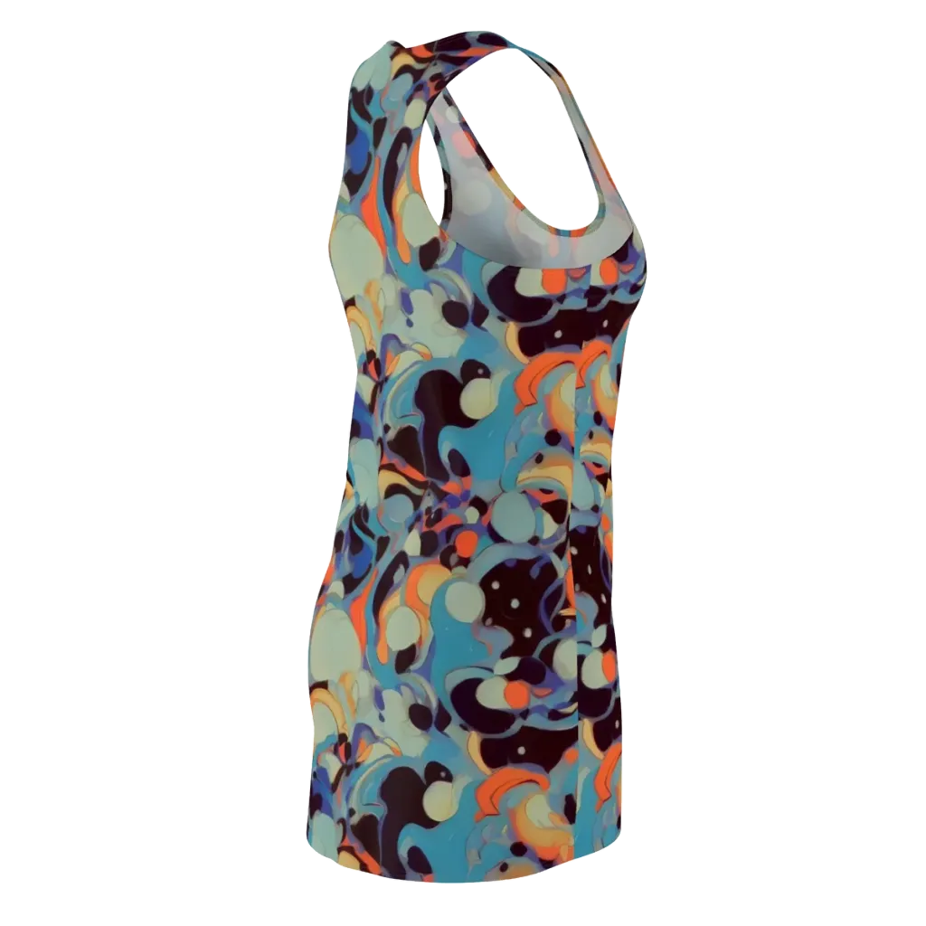 Coral Undertow on Racerback Dress — Back Side