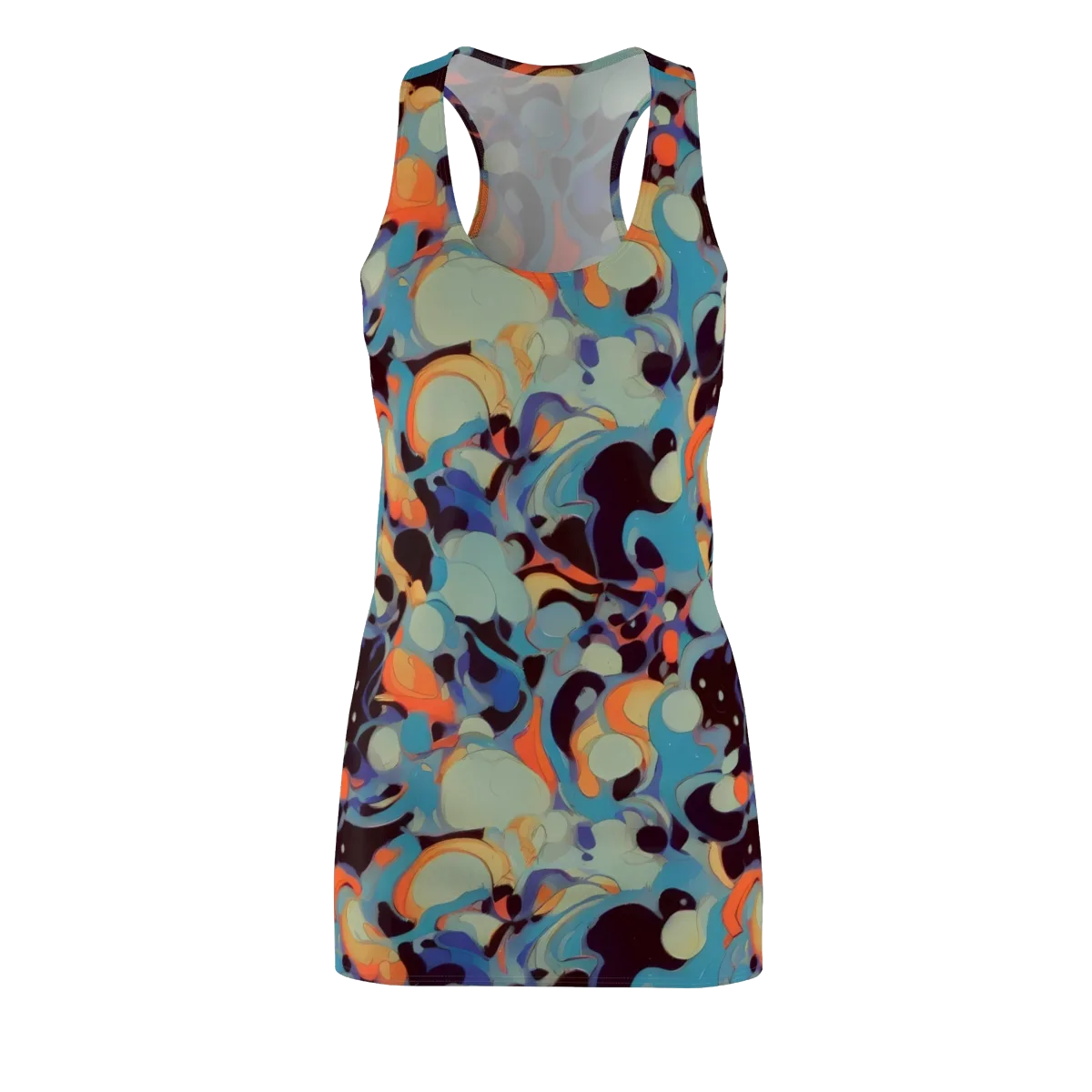 Coral Undertow on Racerback Dress — Front