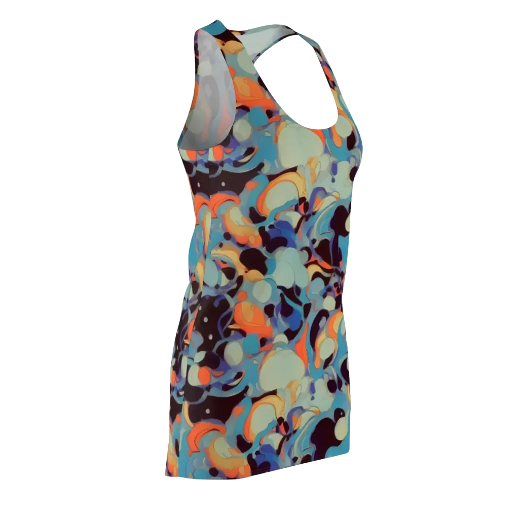 Coral Undertow on Racerback Dress — Front Side