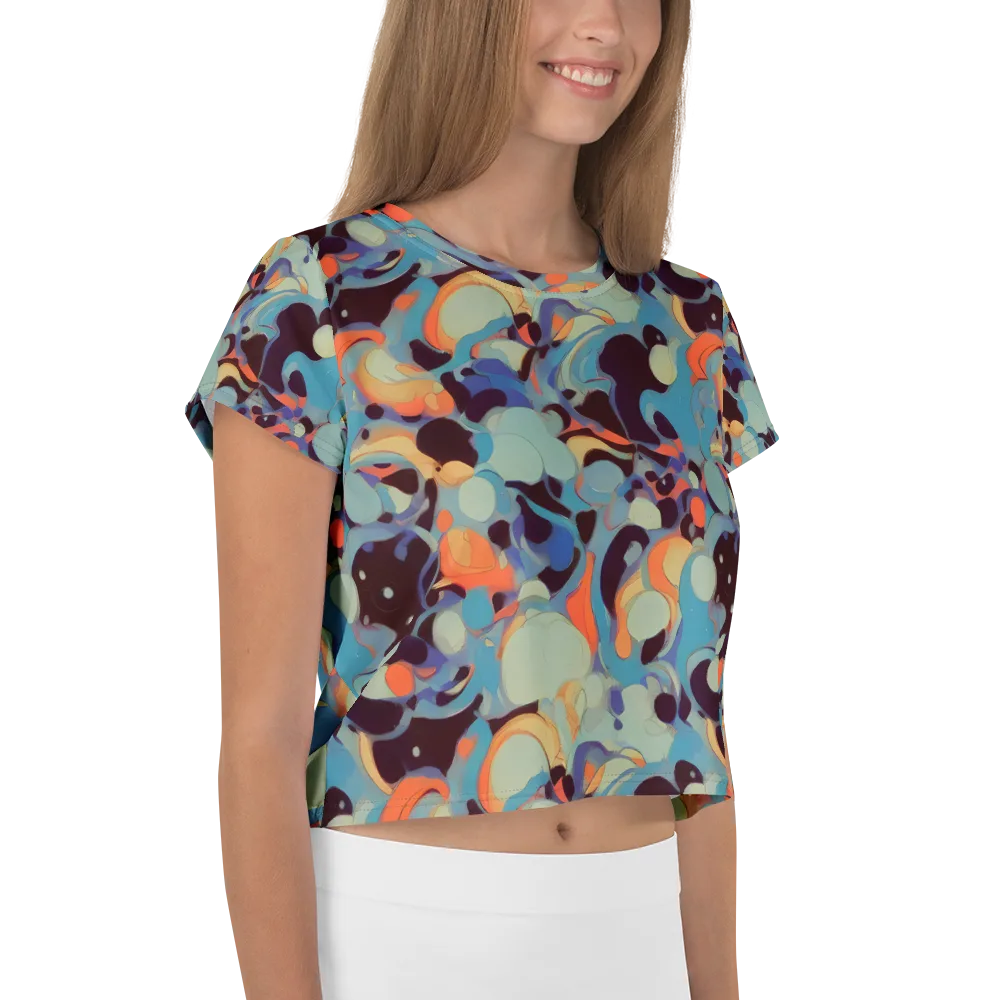 Coral Undertow on Crop Tee — Right