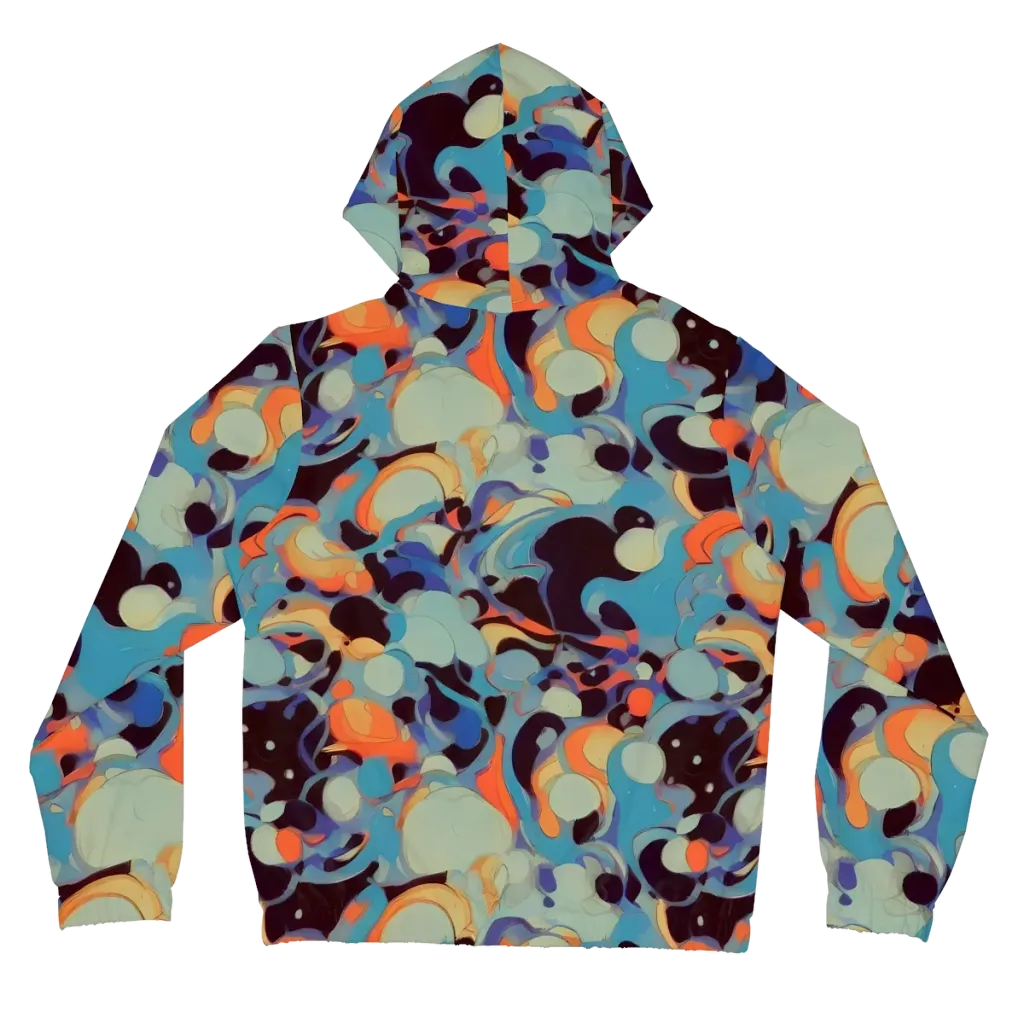 Coral Undertow on Women's Full-Zip Hoodie — Back