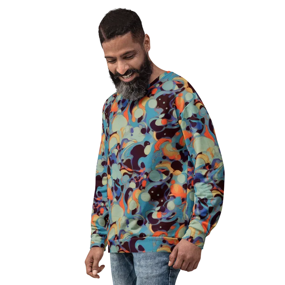 Coral Undertow on Sweatshirt — Left Front