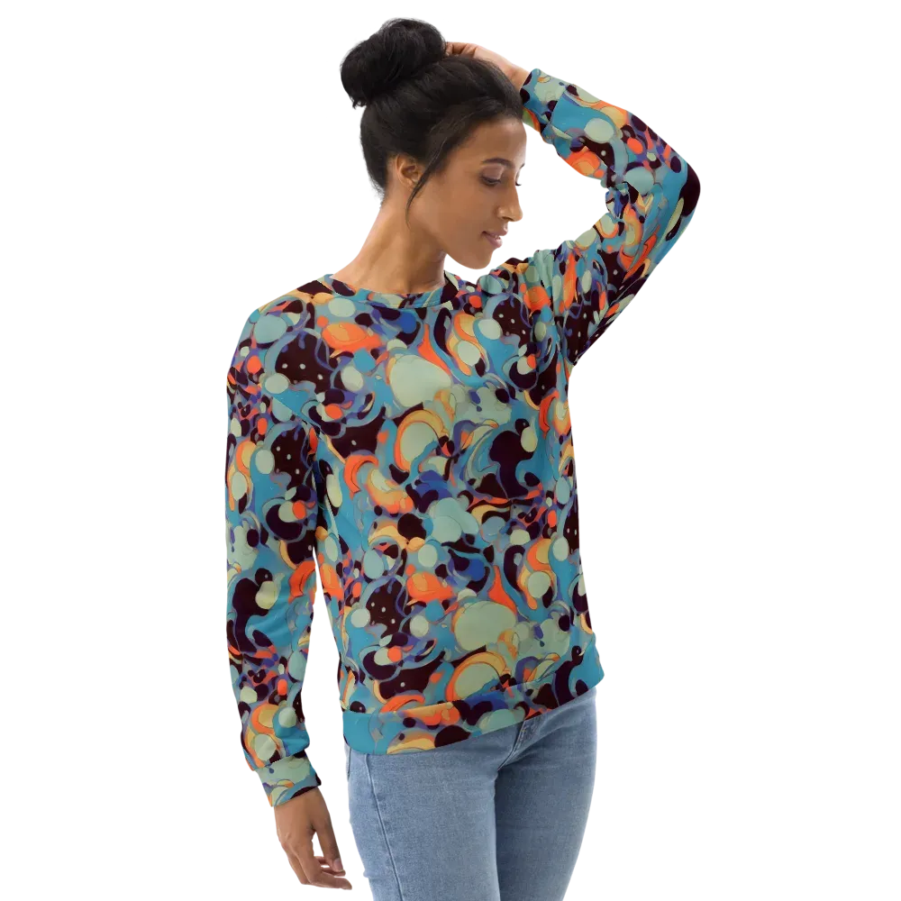 Coral Undertow on Sweatshirt — Right Front
