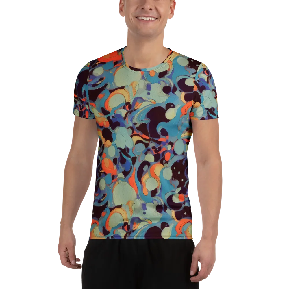 Coral Undertow on Men's Athletic T-Shirt — Front