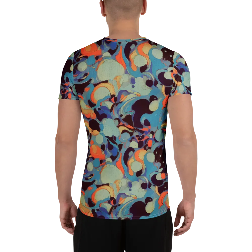 Coral Undertow on Men's Athletic T-Shirt — Back