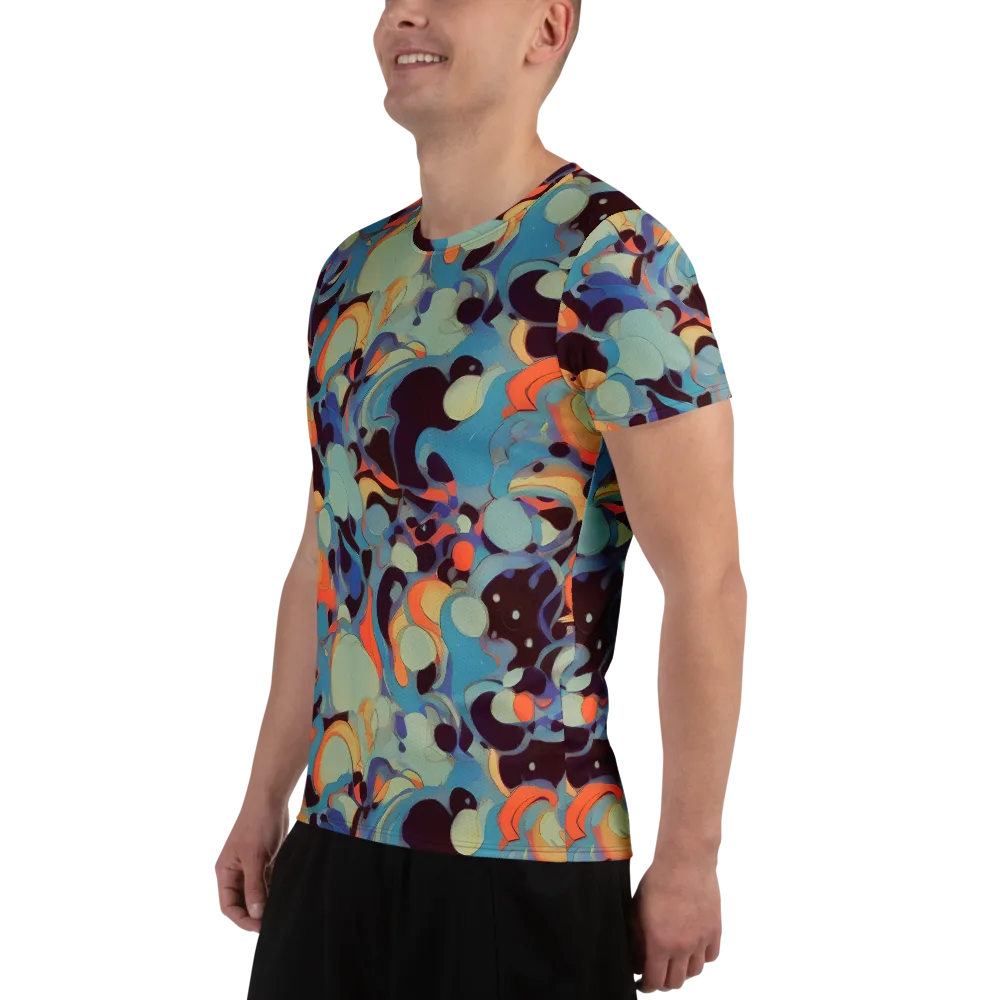 Coral Undertow on Men's Athletic T-Shirt — Left