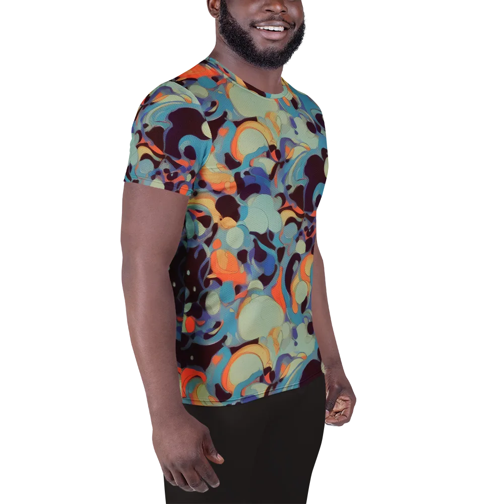 Coral Undertow on Men's Athletic T-Shirt — Right