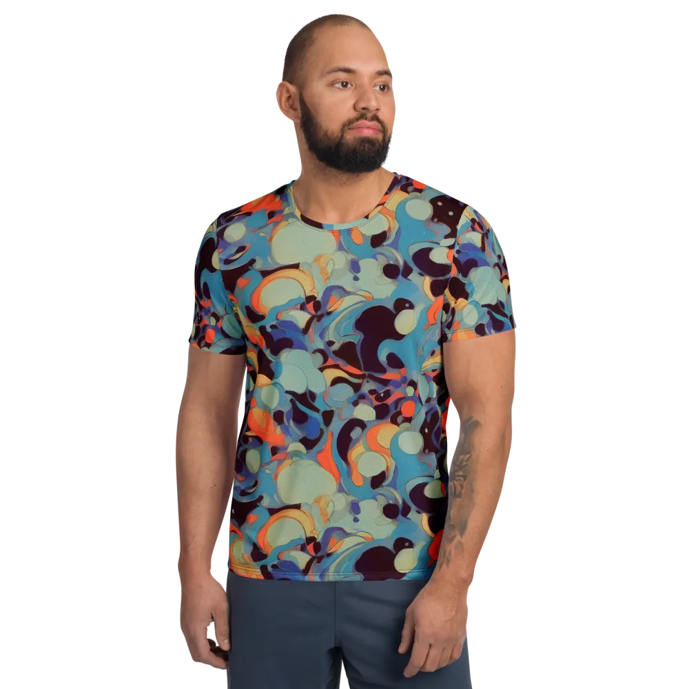 Coral Undertow on Men's Athletic T-Shirt — Front