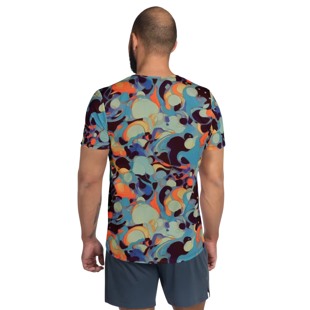 Coral Undertow on Men's Athletic T-Shirt — Back