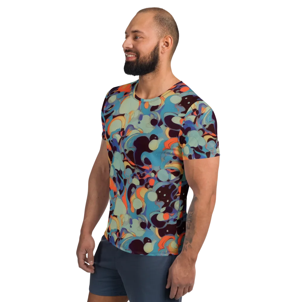 Coral Undertow on Men's Athletic T-Shirt — Left