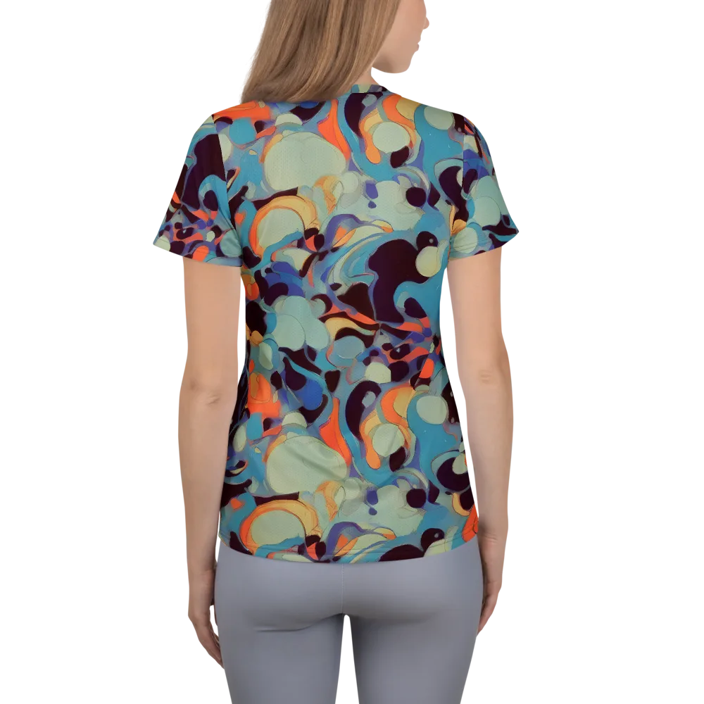 Coral Undertow on Women's Athletic T-Shirt — Back
