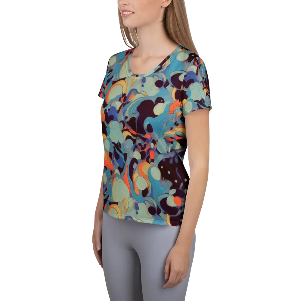 Coral Undertow on Women's Athletic T-Shirt — Left