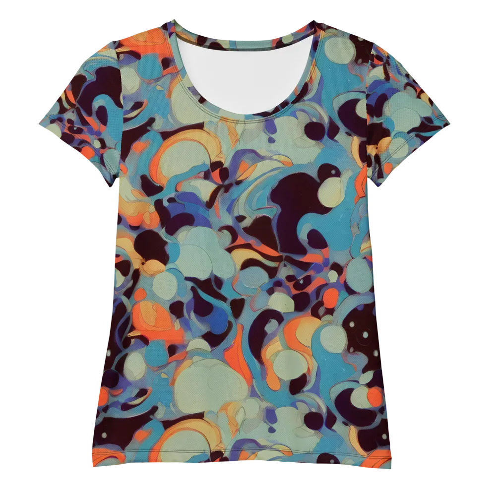 Coral Undertow on Women's Athletic T-Shirt — Front