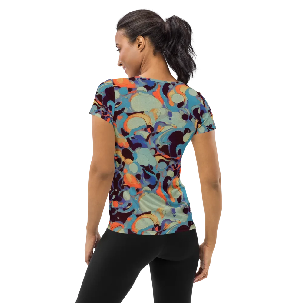 Coral Undertow on Women's Athletic T-Shirt — Back