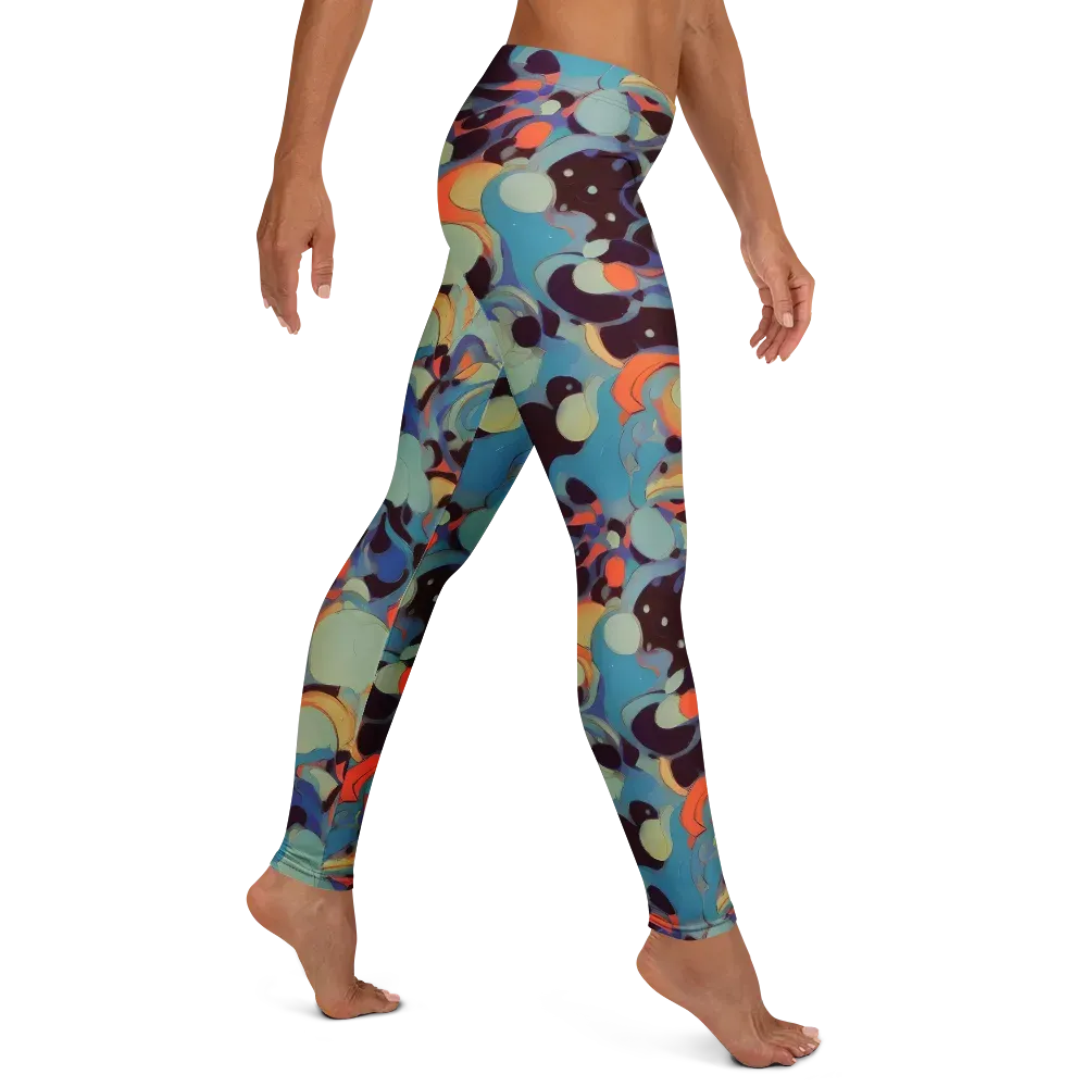 Coral Undertow on Leggings — Right
