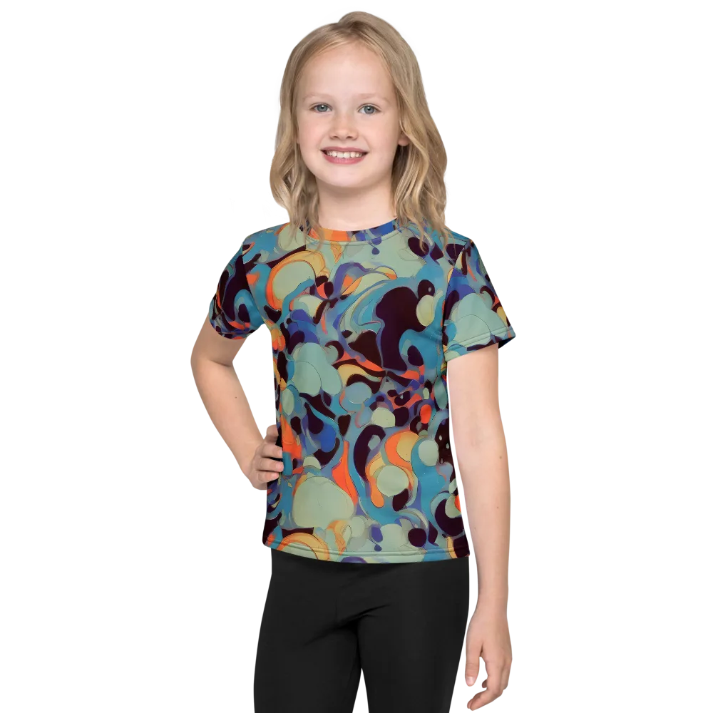 Coral Undertow on Kids Crew Neck T-Shirt — Front