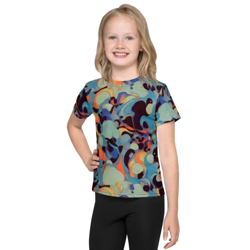 Coral Undertow on a Kids Crew Neck T-Shirt