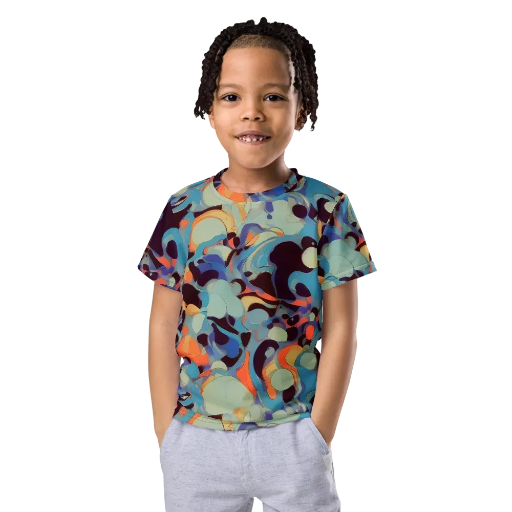 Coral Undertow on Kids Crew Neck T-Shirt — Front