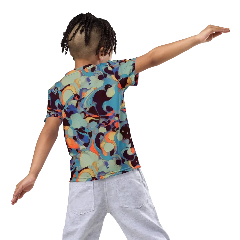 Coral Undertow on Kids Crew Neck T-Shirt — Back