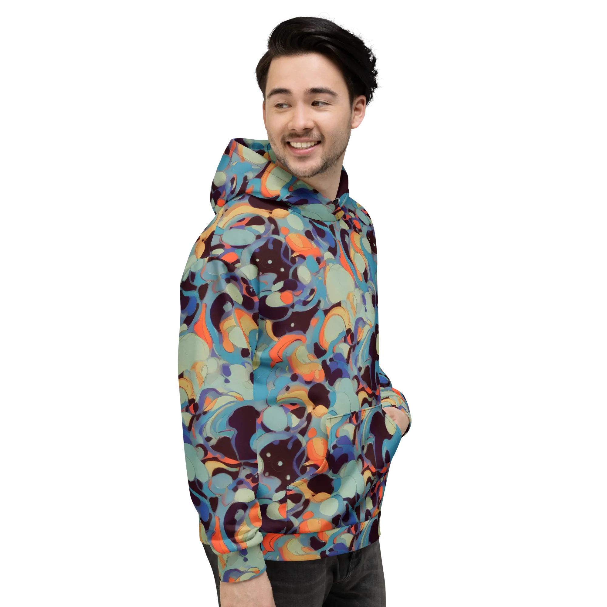 Coral Undertow on Hoodie — Right