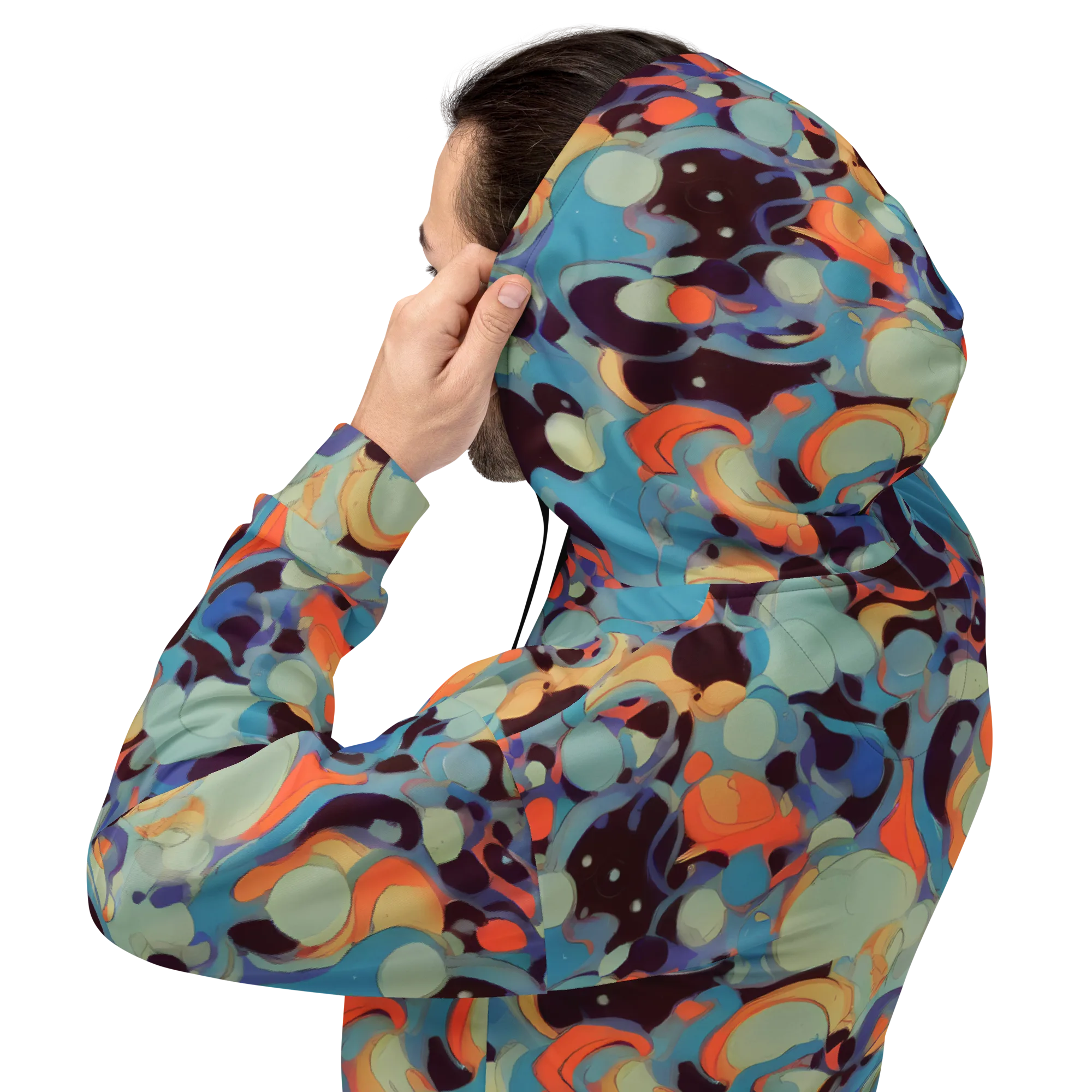 Coral Undertow on Hoodie — Back